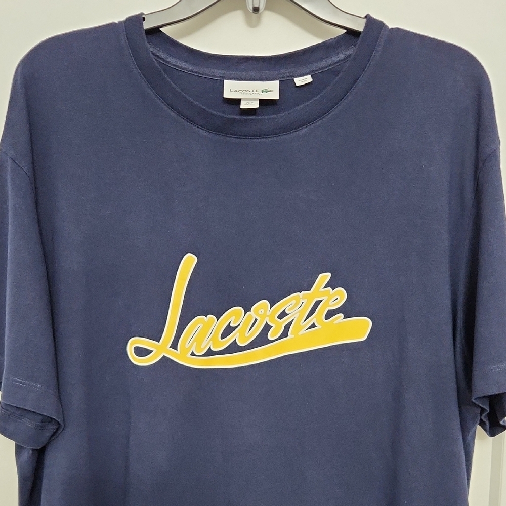 Men's Lacoste Signature Crew Neck Short-Sleeve T-Shirt - Picture 5 of 7